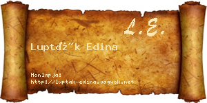 Lupták Edina névjegykártya
