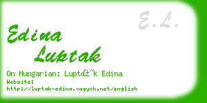 edina luptak business card